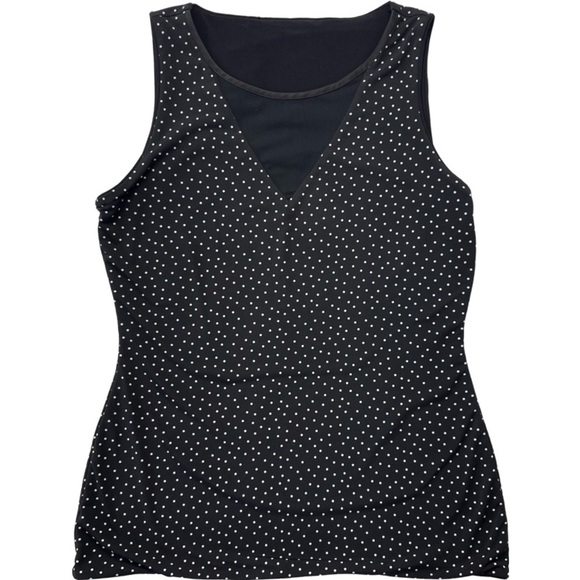 White House Black Market Black appl a Dot Reversible V-neck liquid Jersey top XS - Picture 2 of 6